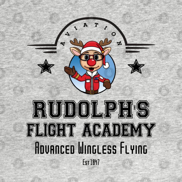 Aviation. Rudolph's Flight Academy, Advanced Wingless Flying. EST. 1847 by Blended Designs